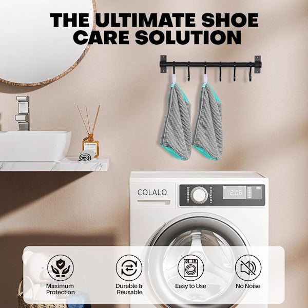 2 Pcs Washing Machine Shoe Bags – Reusable Cleaning Net Bags for Sneakers, Yellow