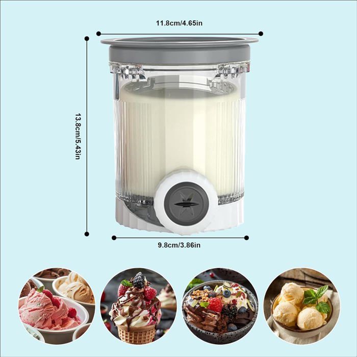 Pack de 4 envases tipo pint con tapas para Ninja Creami – compatibles con NC700 NC701, tarros de helado de repuesto sin BPA
