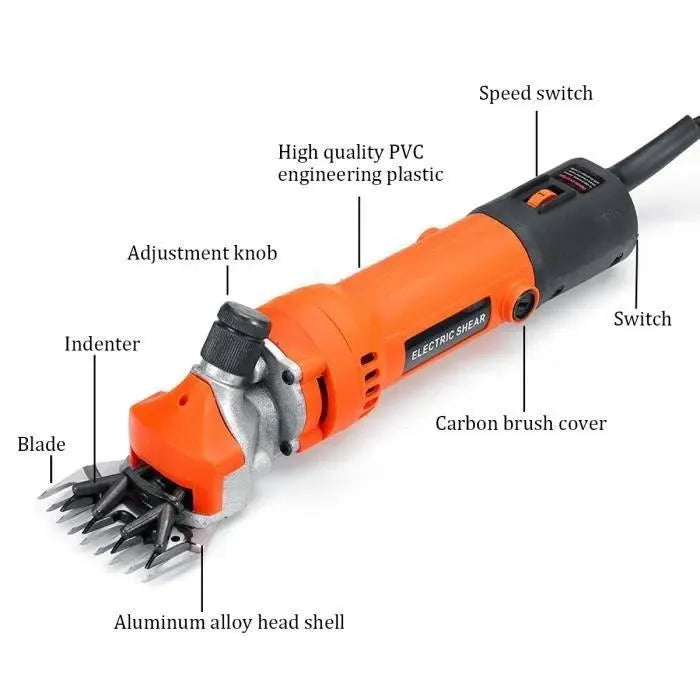 1200W Electric Sheep, Goat, and Alpaca Shears – 13-Blade Kit + Accessories