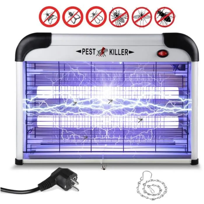 Luz antimosquitos con lámpara UV de 20 W – Alcance efectivo: 6000 pies cuadrados
