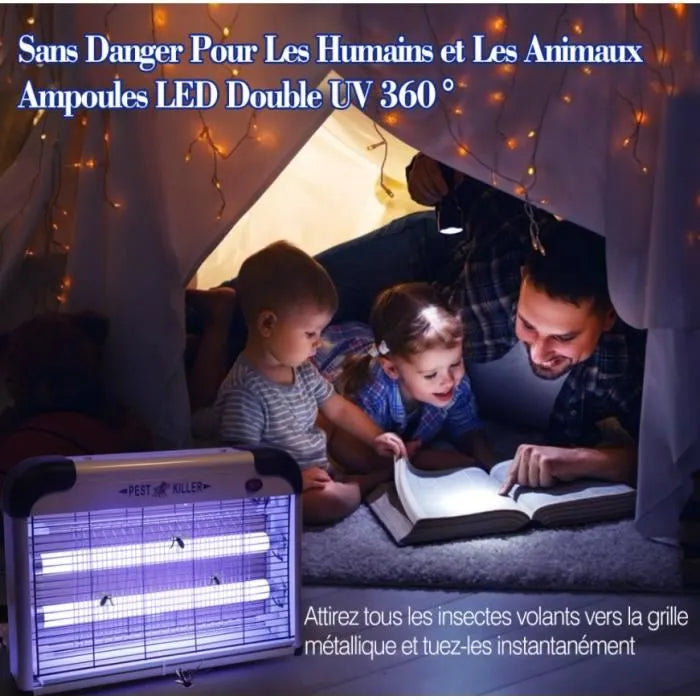 Luz antimosquitos con lámpara UV de 20 W – Alcance efectivo: 6000 pies cuadrados