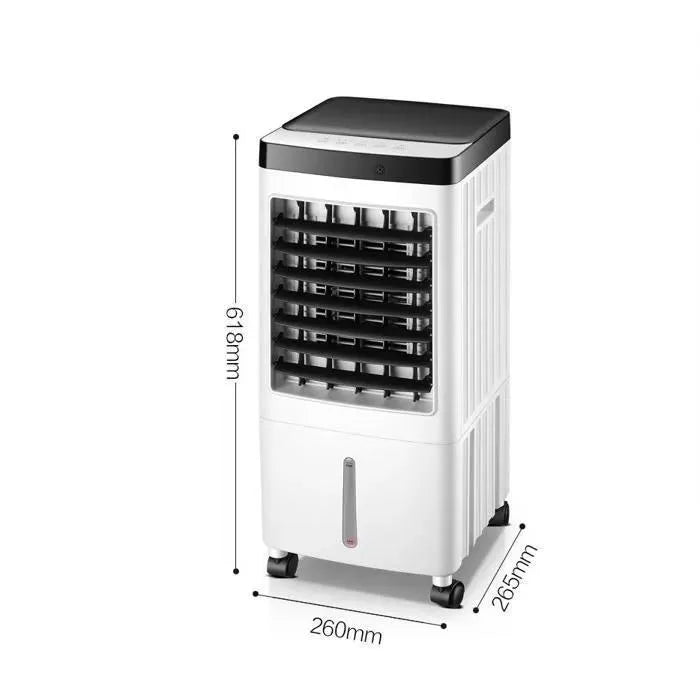 Aire acondicionado portátil silencioso, aire acondicionado portátil de bajo consumo, ventilador, 3 velocidades, versión con mando a distancia