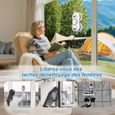 Robot lave-vitre avec détection intelligente des bords, nettoyeur de vitres automatique 5600 Pa avec 3 modes et télécommande