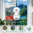 Robot lave-vitre avec détection intelligente des bords, nettoyeur de vitres automatique 5600 Pa avec 3 modes et télécommande