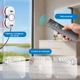 Robot lave-vitre avec détection intelligente des bords, nettoyeur de vitres automatique 5600 Pa avec 3 modes et télécommande
