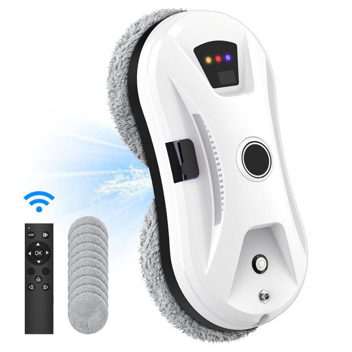 Electric Window Cleaning Robot – Automatic Water Spray – Smart Navigation – Remote Control – 5600Pa – Anti-Fall